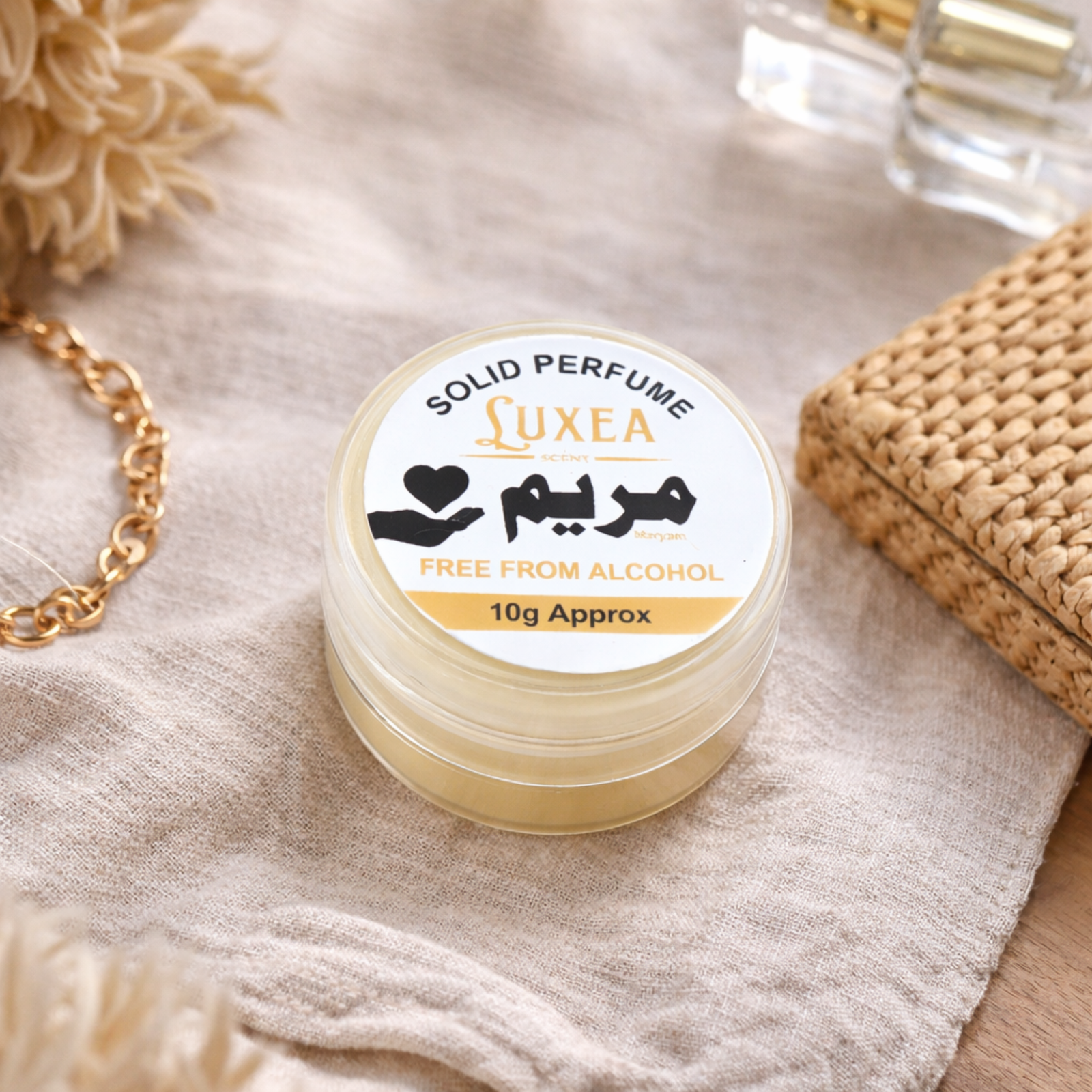 Perfume Cream 10g | Alcohol Free | Best Scent for Men & Women | Pocket for Travel, Date & Evening Use | Heart Notes, Top Notes & Base Notes Fragrance (Maryam)