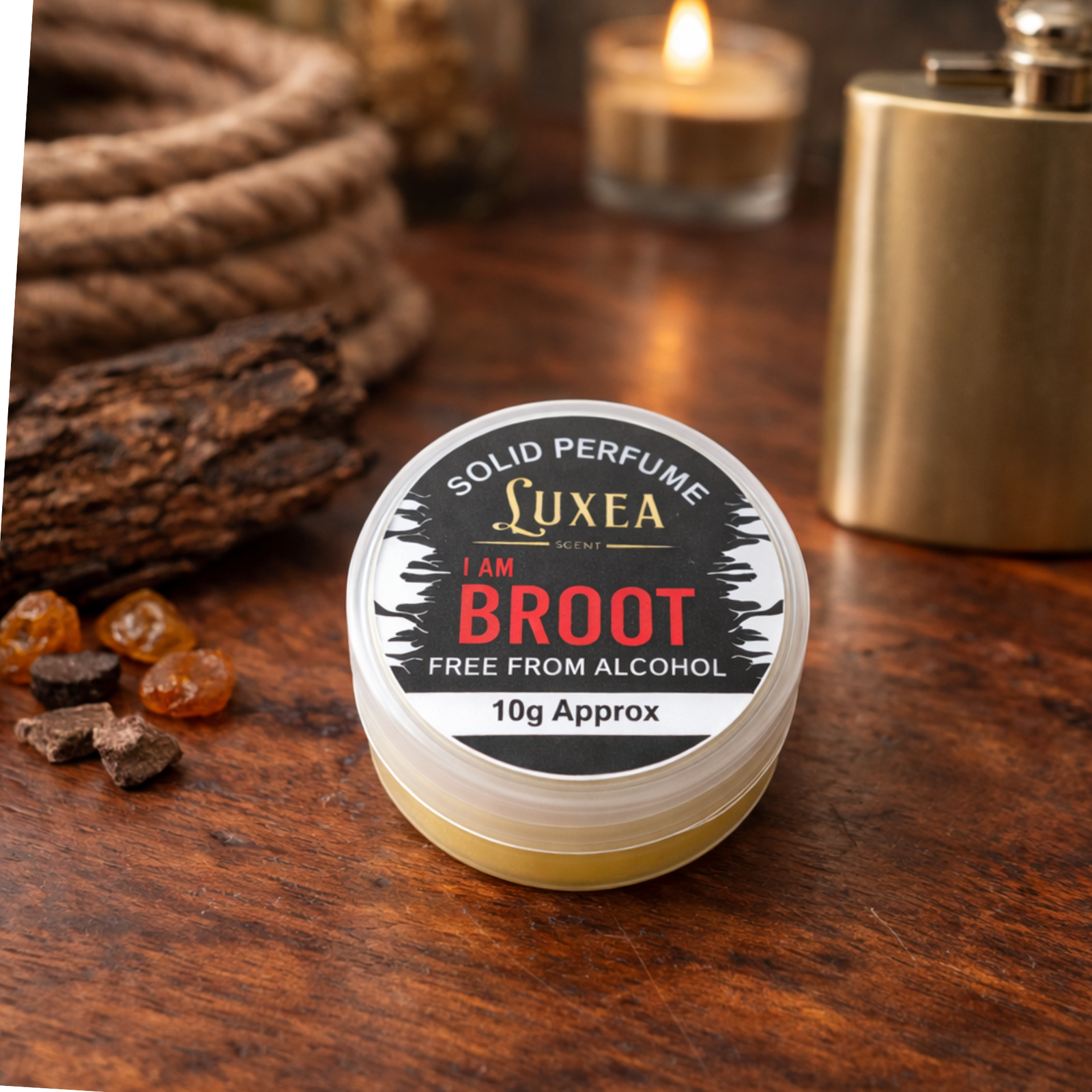 I AM Broot Scent Solid Perfume 10g | Alcohol-Free Cream | Skin Perfume for Men & Women | Pocket Size