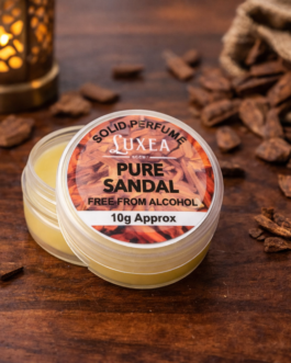 Pure Sandal Solid Perfume 10g | Authentic Sandalwood Fragrance Cream | 100% Alcohol-Free & Long Lasting