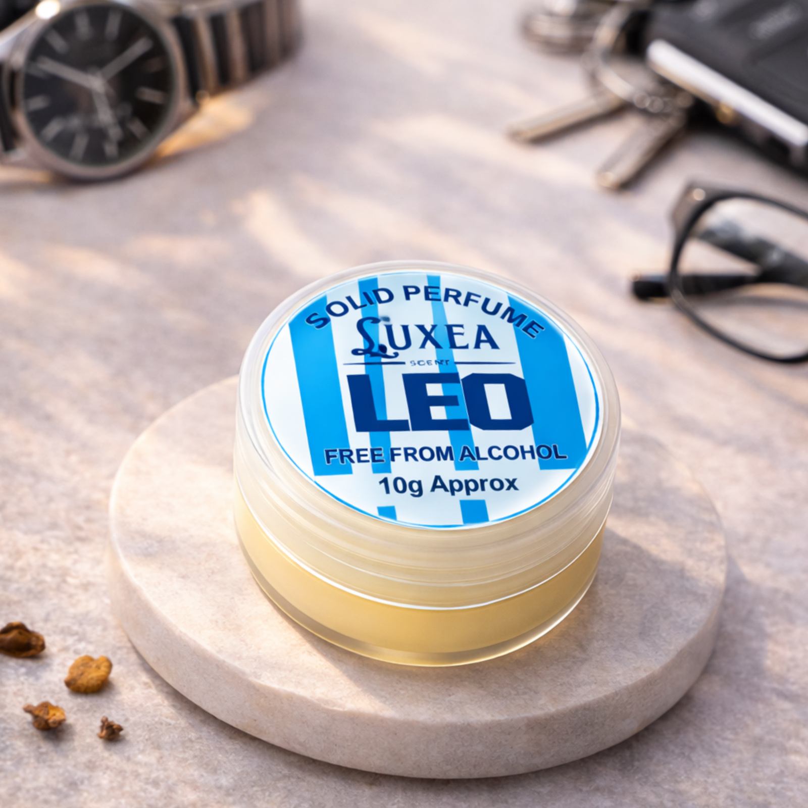 LEO Scent Solid Perfume 10g | Alcohol-Free Cream Perfume | Pocket Size Solid Fragrance Balm