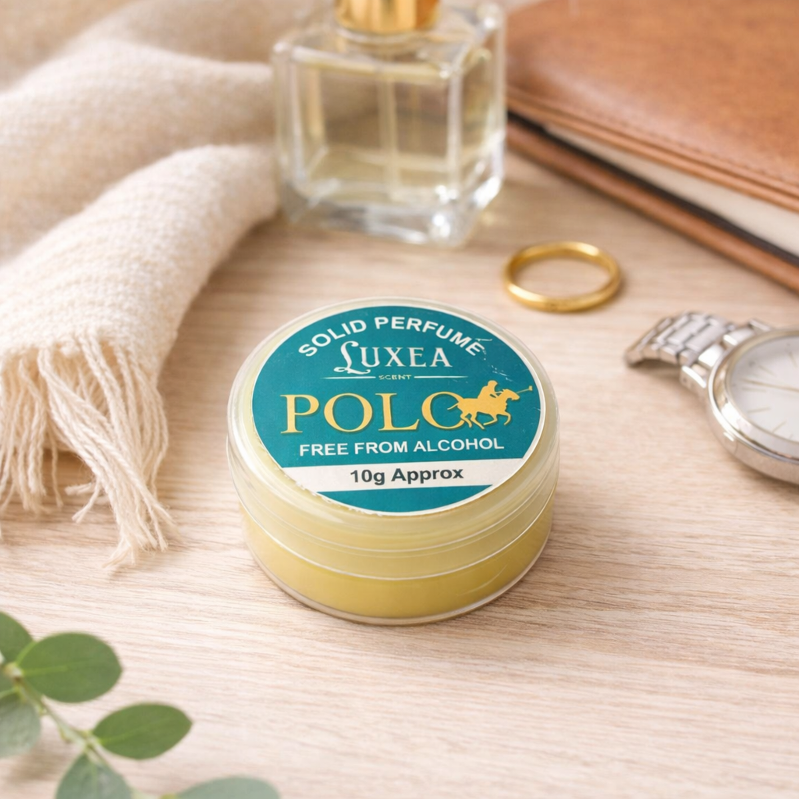 Polo Scent Solid Perfume 10g | Alcohol-Free Cream Perfume | Wax Perfume Skin Perfume for Men & Women | Pocket Size Solid Fragrance Balm