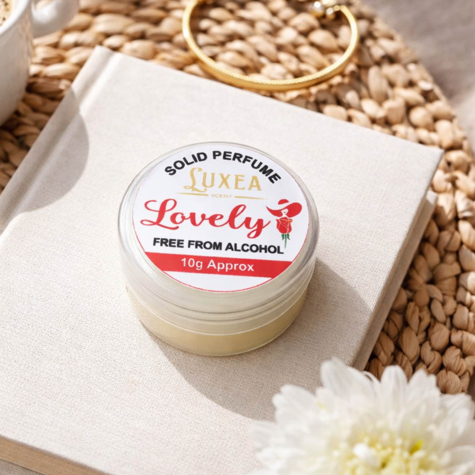 Lovely Solid Perfume Cream | Alcohol-Free Skin Perfume | Long-Lasting Wax Perfume for Men & Women | Travel Friendly Cream Perfume 10g | Pocket Perfum