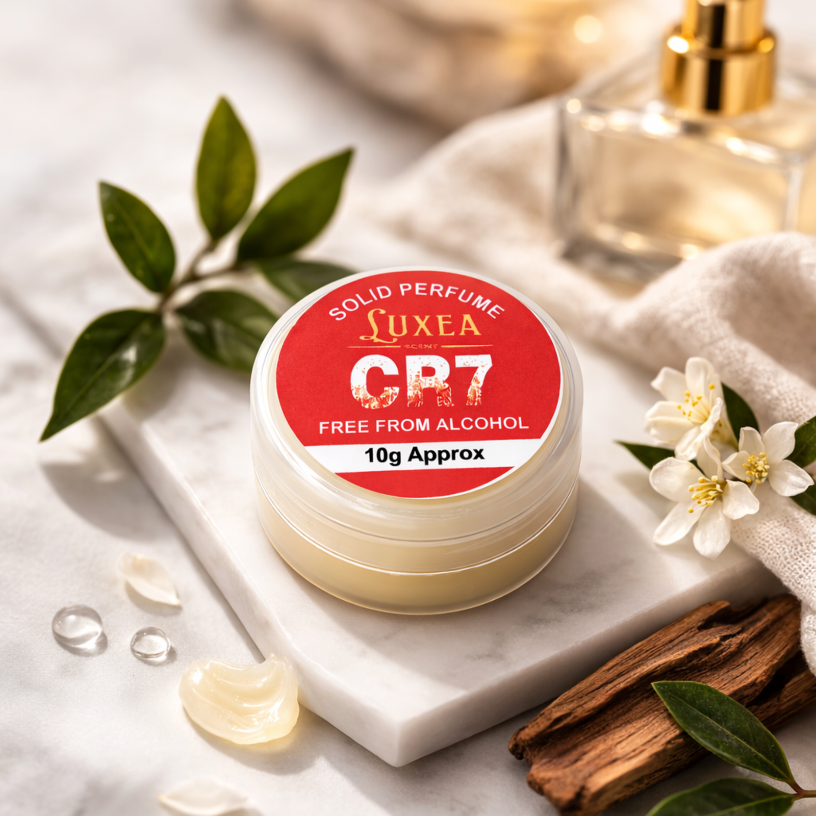 Luxea Scents CR7 Solid Perfume 10g | Energetic Spicy & Woody Fragrance Cream | 100% Alcohol-Free, Long-Lasting Pocket Perfume for Men