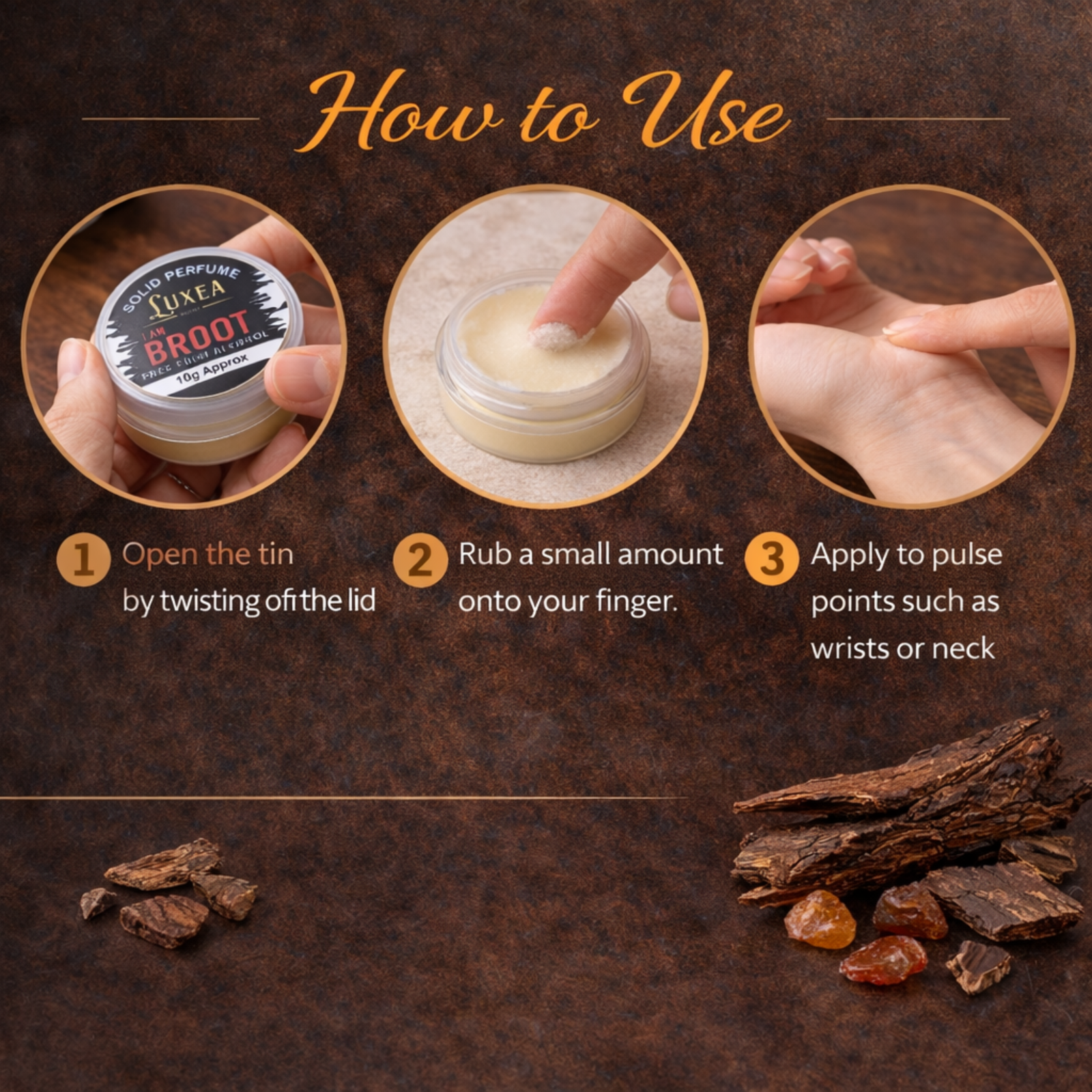 I AM Broot Scent Solid Perfume 10g | Alcohol-Free Cream | Skin Perfume for Men & Women | Pocket Size