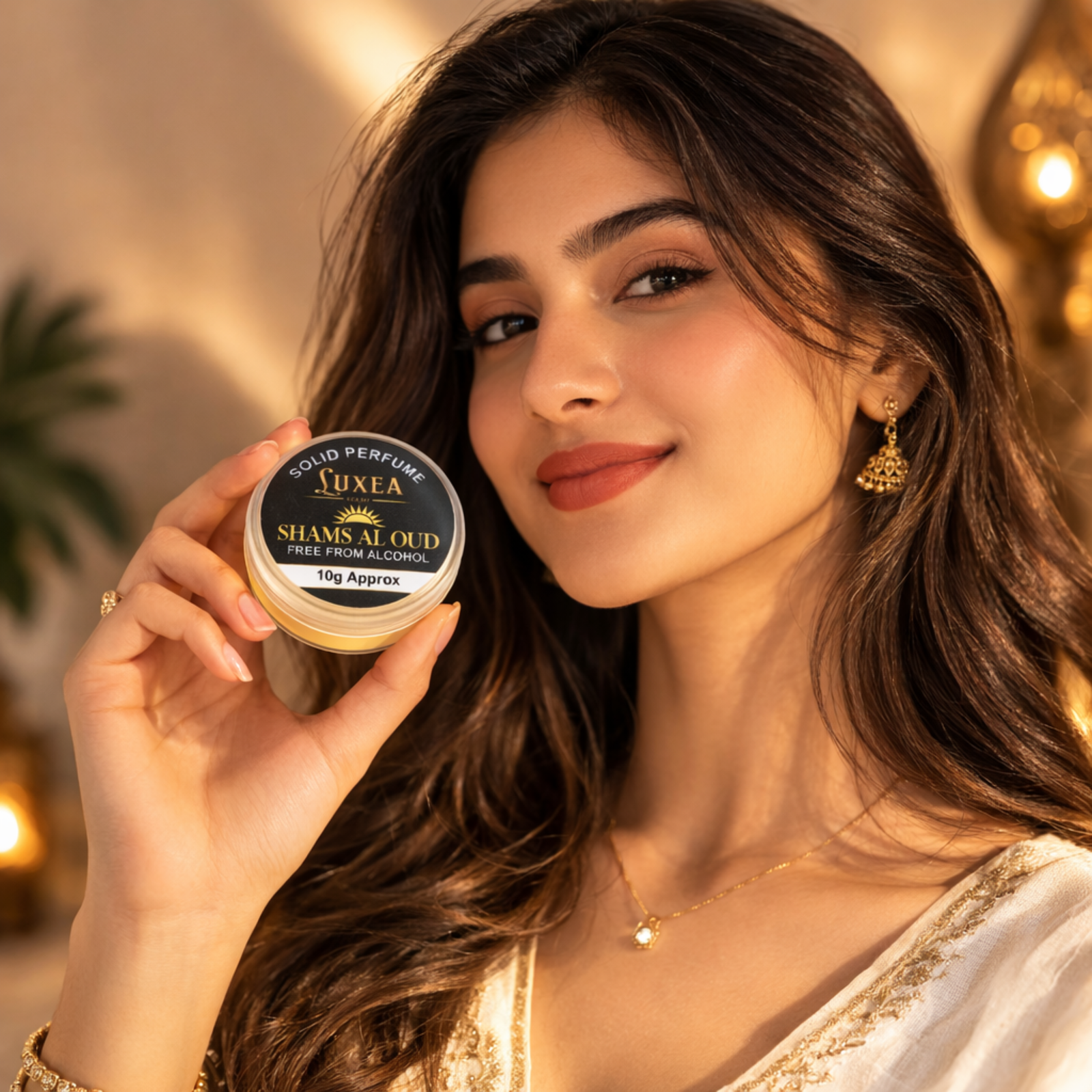 Shams Al Oudh Cream Perfume 10g | Alcohol-Free Solid | Skin Perfume Balm | Travel Friendly Pocket Fragrance