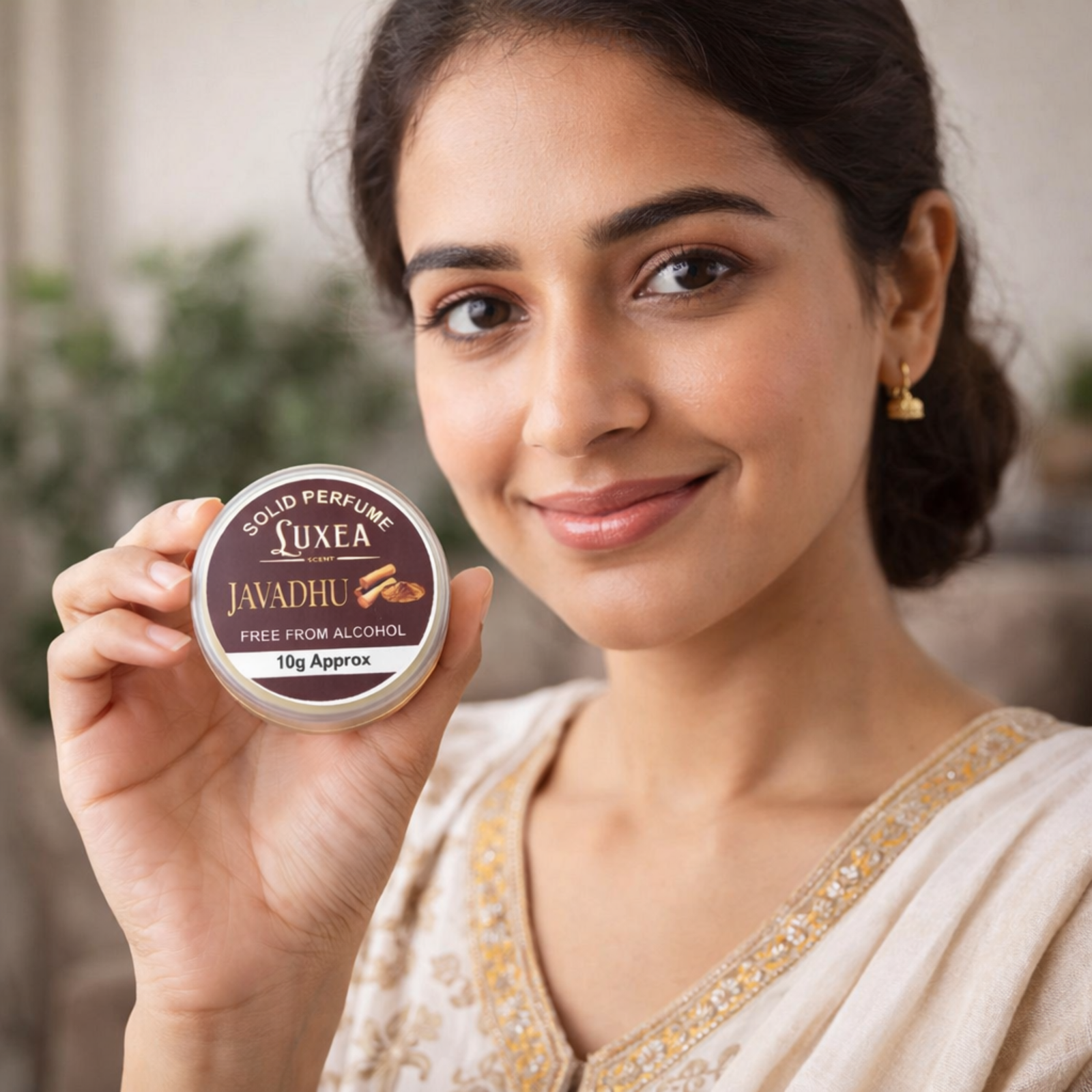 Javadhu Solid Perfume 10g | Alcohol-Free Cream Perfume Balm | Travel Friendly Pocket Perfume