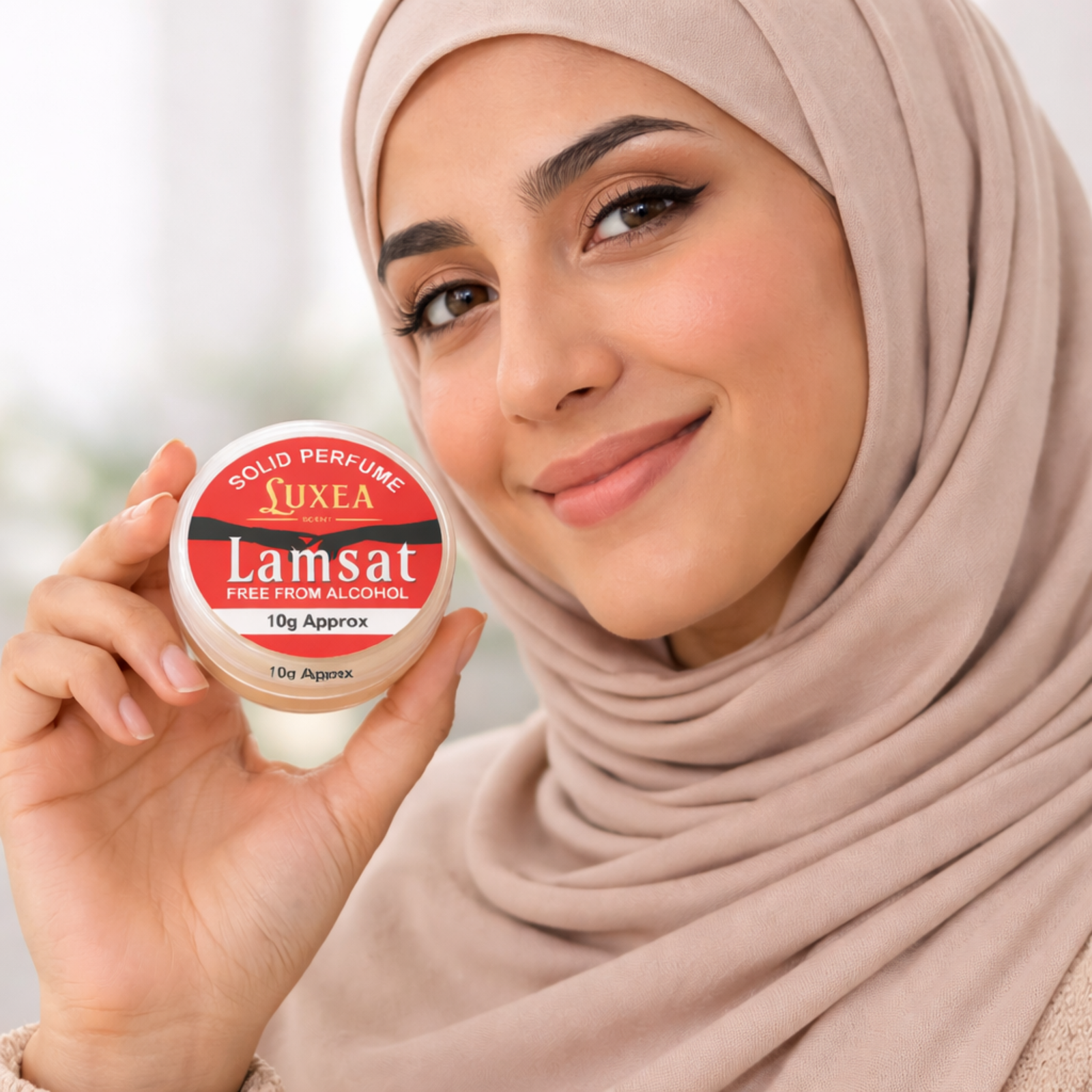 Lamsat Solid Wax Perfume (10g) | Premium Skin-Bonding Fragrance Balm | Leak-Proof Travel Essential | Soft, Luxurious Unisex Scent
