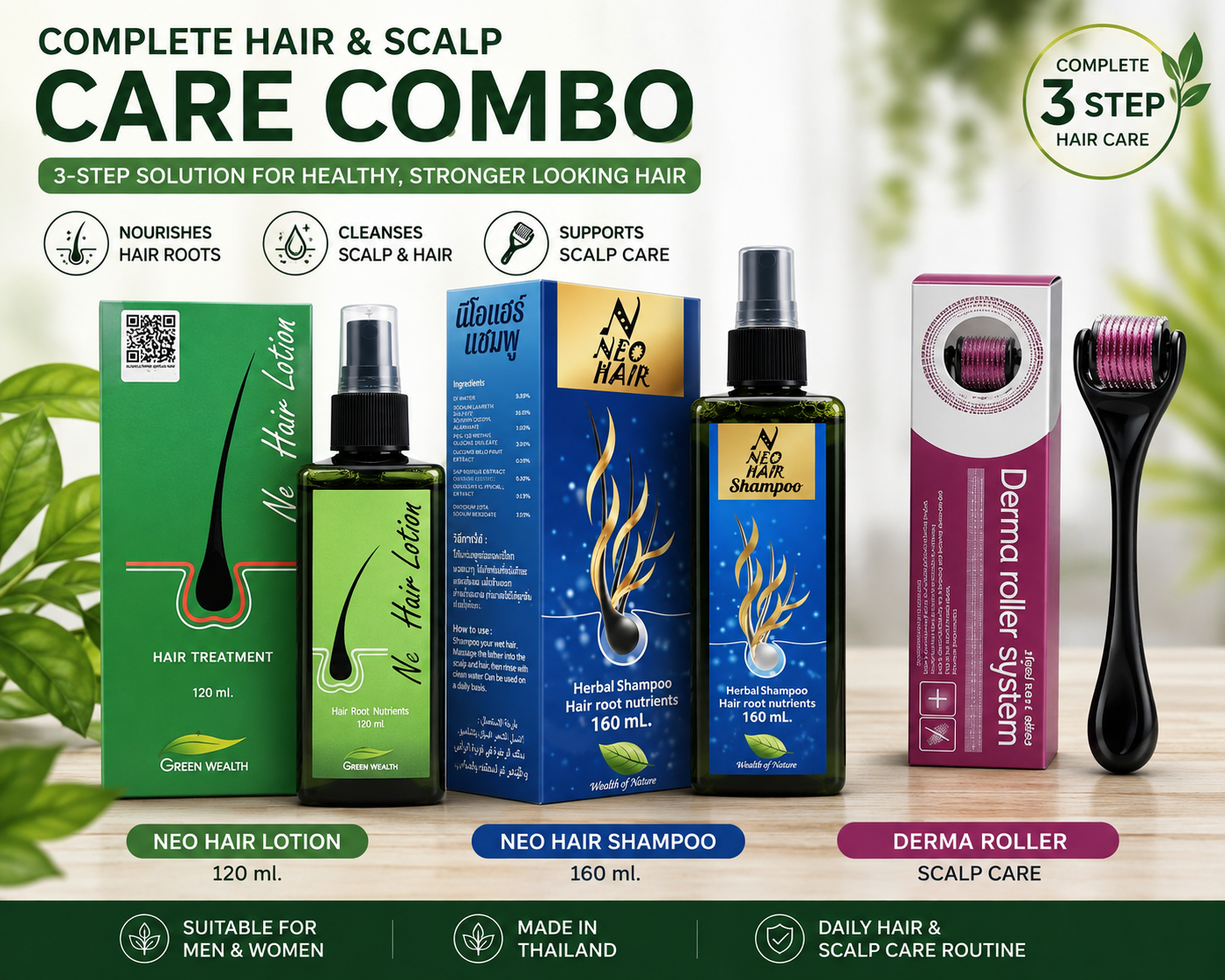 Green wealth neo hair lotion from thailand